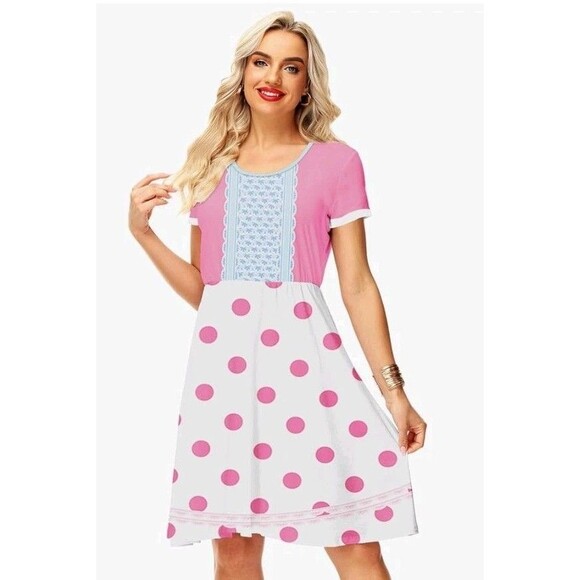 Deerose Halloween Layered Dresses Women Cosplay Party Short Sleeve Dress Large - Picture 5 of 9